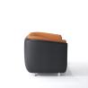 Buy cheap Genuine Leather Single Sofa Grey Orange 0.7CBM Volume from wholesalers
