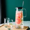 Buy cheap Lead Free Glass Water Pitcher With Silicone Lid / Spoon 1350ml Capacity from wholesalers