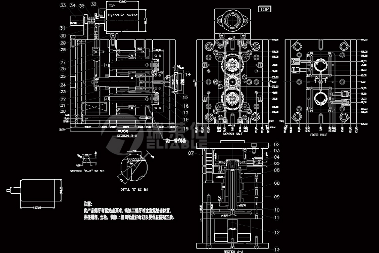 Hot Runner Injection Molding Molds , PET Preform Mould HRC45 - HRC48 Hardness