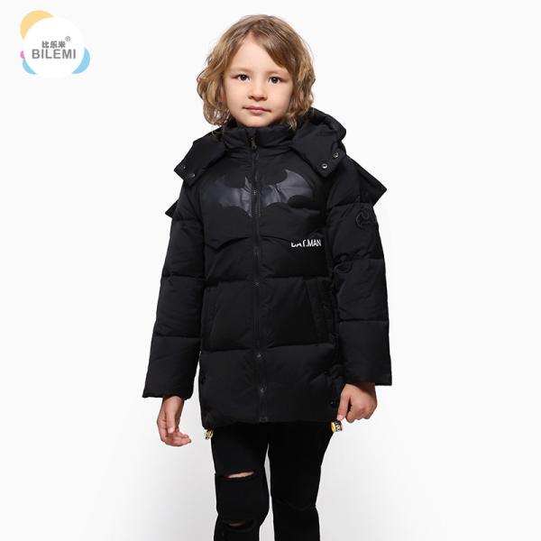 Buy cheap Winter Coats Detachable Cap Bat Design Sense Clothes Children Red Black Boys Lightweight Down Jacket from wholesalers