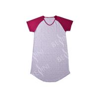 Buy cheap Ladies Cotton Jersey Red/Floral Printed Raglan Sleeve Nightdress Sleepwear product
