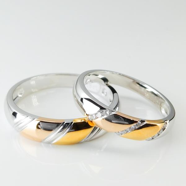 Buy cheap Double Color Special Stripes 9g 18k Gold Wedding Bands from wholesalers
