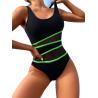 Buy cheap Stitching Black Sexy Bikini Gauze High Waist One Piece Bikini Women'S Swimsuit from wholesalers