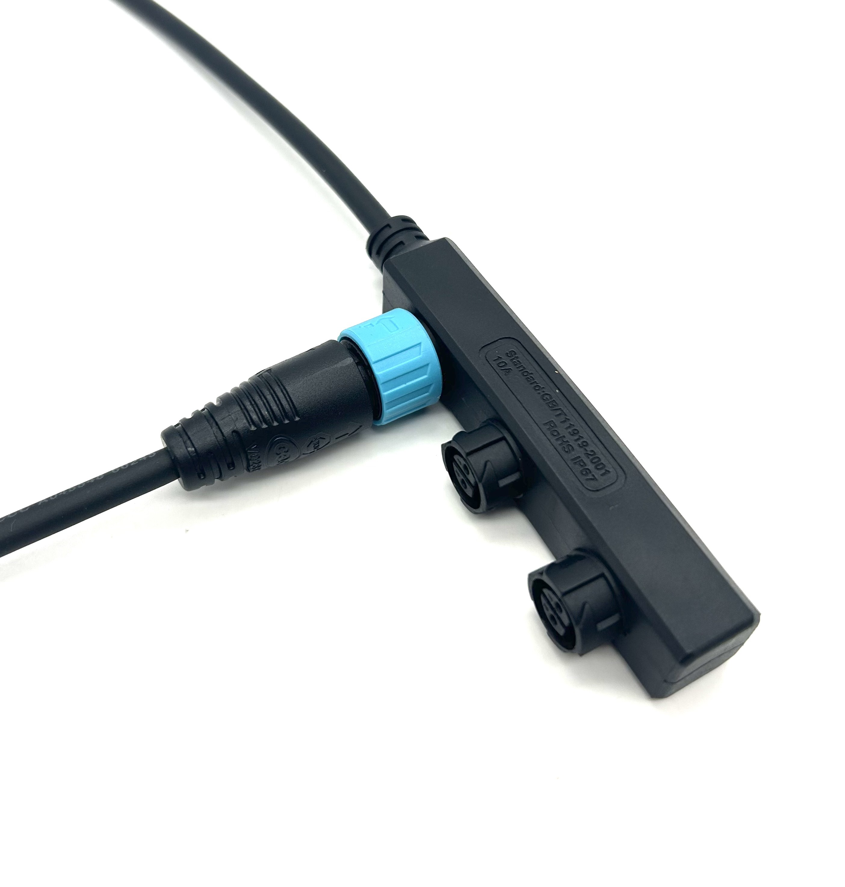 10A Flame Resistance 94-V0 2-Pin Self-Locking Male-Female Mating Connector For Industrial Applications