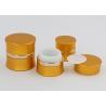 Buy cheap Gold 30ml Frosted Cosmetic Jars , Slim Waist Small Glass Makeup Containers With Lids from wholesalers
