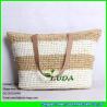 Buy cheap LUDA striped straw beach bag crochet paper straw new designer straw handbags from wholesalers