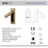 Buy cheap Hotel room bedside LED reading light 3W rotatable embedded reading wall light from wholesalers