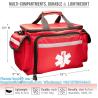 Buy cheap Professional Red Empty Trauma First Aid Medical Bag, 15"X10"X9", Multi Compartment First Responder Carrier For EMT from wholesalers
