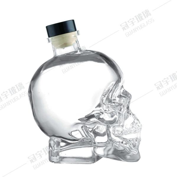Buy cheap Sealing Type Cork 400ml/750ml Skull Glass Wine Bottle for Home Decoration from wholesalers