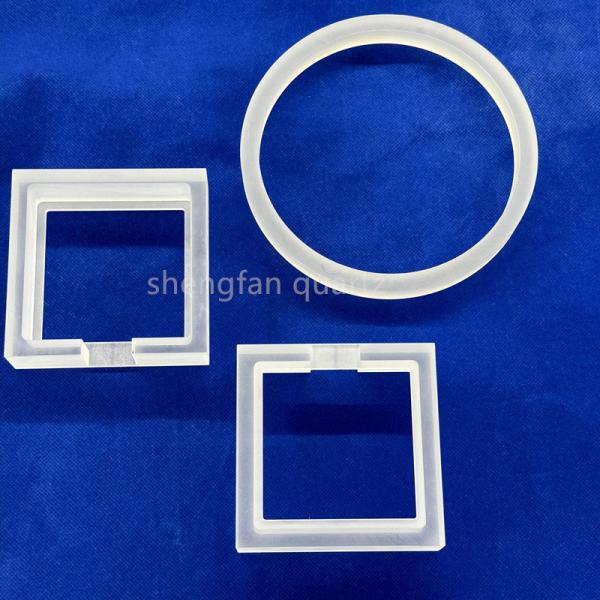 Buy cheap CNC Finishing Custom Corrosion Resistant High Temperature Opaque Frosted Quartz Products from wholesalers