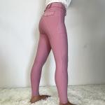 Little Girls Pink Cute Horse Riding Pants Leggings With Pockets Stretchy