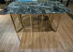 Electrostatic Paint Surface 75cm Wrought Iron Marble Table