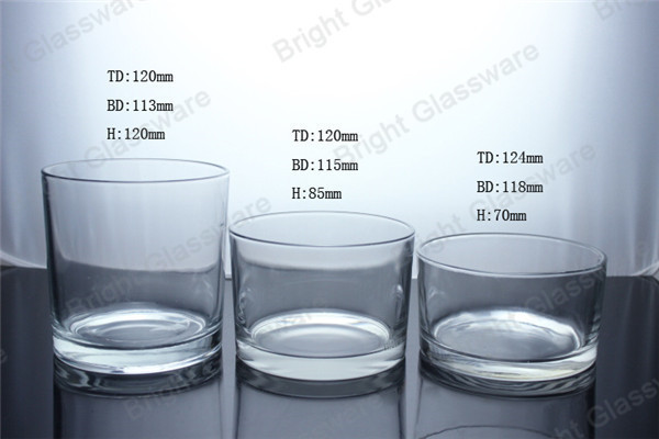 clear large cylinder glass candle jar in home decoration