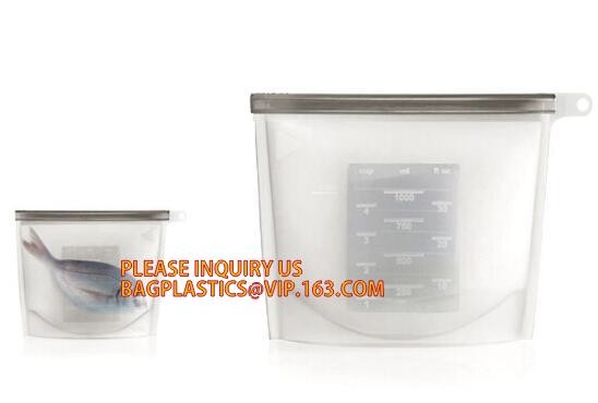 Reusable Storage Bags Silicone Food Preservation Bag, Eco Friendly and BPA Free, Airtight Seal Food Storage Fit Versatil