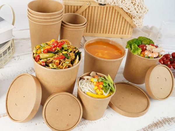 Buy cheap 26oz 780ml Bamboo Pulp Paper Soup Bowls With Lids from wholesalers