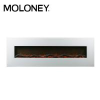 Buy cheap 60inch White Painted Glassmodern Electric Fires Wall Mounted Classic Flame product