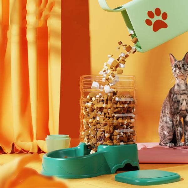 Buy cheap Slow Automatic Cat Feeders Set Cat Water Dispenser from wholesalers