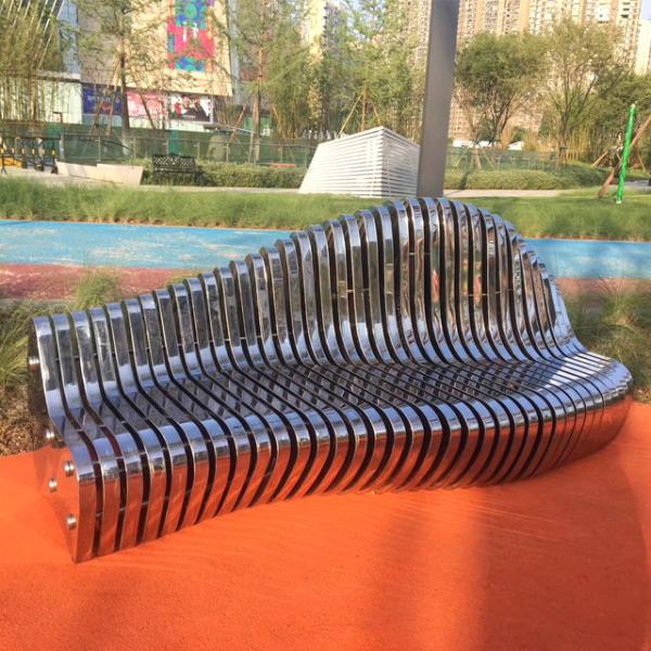 Buy cheap High end 2500mm 201 Stainless Steel Garden Benches from wholesalers