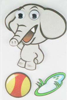 Buy cheap Soft Kids 3D Cartoon Stickers Promotional Baby Elephant Wall Stickers from wholesalers
