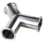 DIN Standard Sanitary Stainless Steel304 316 Pipe Fitting Tri Clamp Wyes Tee Y