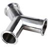 Buy cheap DIN Standard Sanitary Stainless Steel304 316 Pipe Fitting Tri Clamp Wyes Tee Y Type Tee from wholesalers