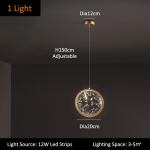 Luxury Crystal Chandelier For Staircase Gold Black Home drop light circle led