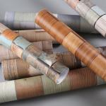 Modern Apartment Wallpaper Vintage Wood Grain Design with Self Adhesive Backing