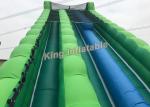 Attractive Commercial Outdoor Giant Long Green Inflatable Water Slide slip and