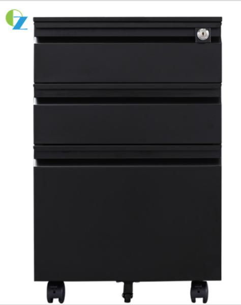 Buy cheap Anti Tilt Function Black Goose Neck 3 Drawer Mobile Pedestal Cabinet For Storage from wholesalers