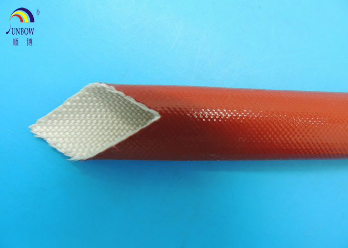 Red ID 10MM Expandable Braided Sleeving Coated with Silicone Resin -60℃ ~ 180℃