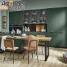 Buy cheap Green and Red Kitchen Cabinet Islands with Seating Modern Wooden Kitchen Furniture Design from wholesalers