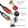 Buy cheap Copper Hi-Fi Dual Shielded OFC 2RCA Male To 2RCA Male Stereo Subwoofer Speaker Amplifier Audio Cable M/M from wholesalers