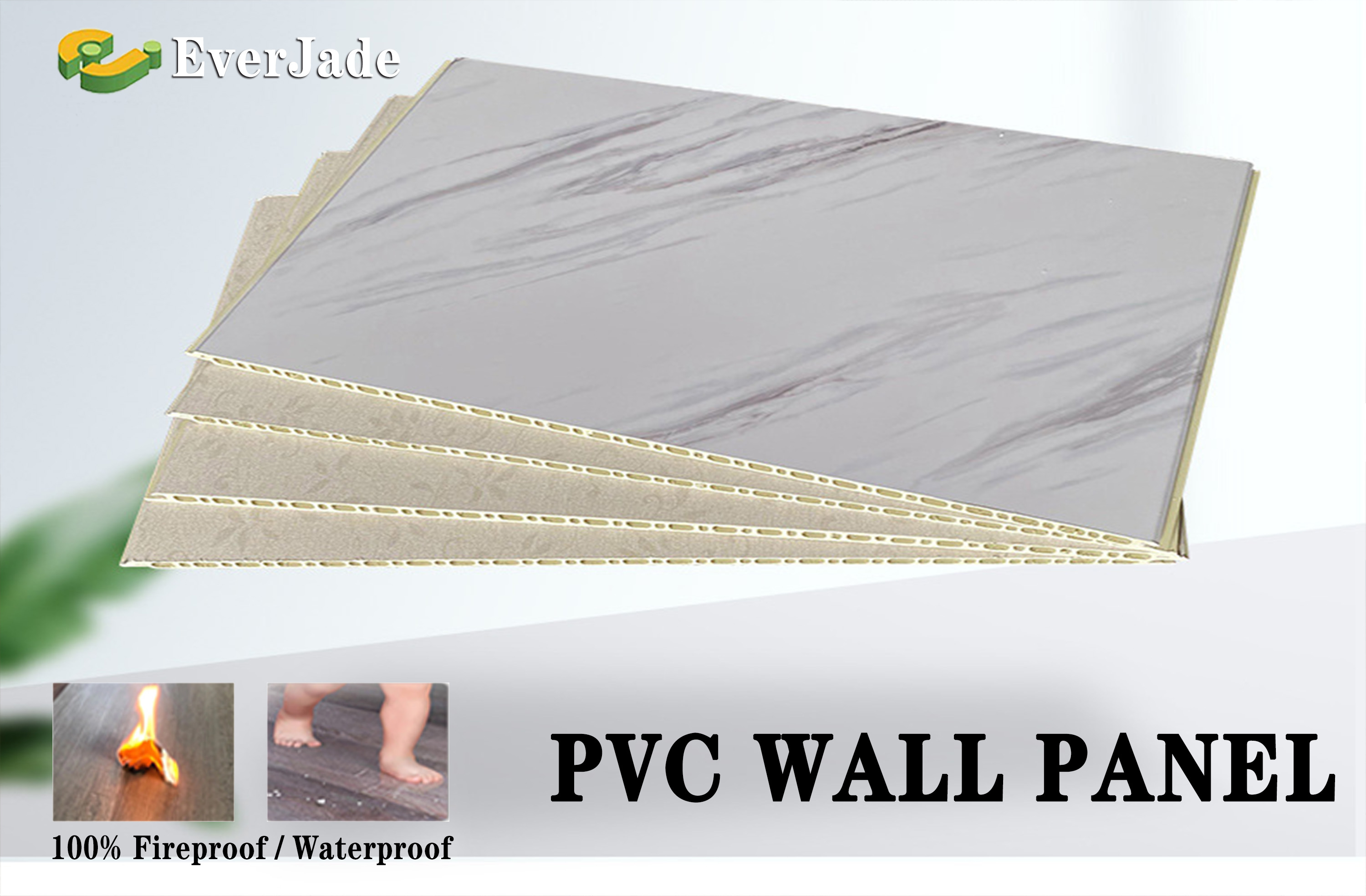 Waterproof Interior Ceiling Bamboo Fibre Pvc Wood Wall Panels for Design Home Decor