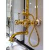 Buy cheap Golden color electric - plating Brass Wall Mount Bathroom Sink Faucet from wholesalers