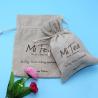 Buy cheap 8 x 10cm Coffee Bean Packaging Bags , Natural Color Drawstring Plain Jute Bags from wholesalers
