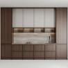 Buy cheap Custom New Luxury Modern Wood Door Material Wood Grain Kitchen Cabinets for Villa from wholesalers