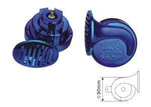 Wholesale EST1003A 12V/24V 100-115DB Dia 90mm 3.7A Chrome Blue Electrical Car Snail Horn copper wire from china suppliers