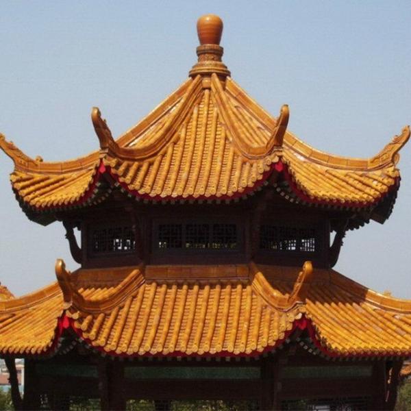 Buy cheap Traditional Garden Chinese Glazed Roof Tiles Gazebo Plain Decorative from wholesalers