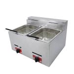 6L 6L Double-tank Gas Fryer for Making Frying Food on Table Top in Commercial