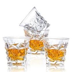 Buy cheap Stylish 185ml Crystal Whiskey Glass Set , Luxu Whiskey Glasses Heavy Weighted from wholesalers