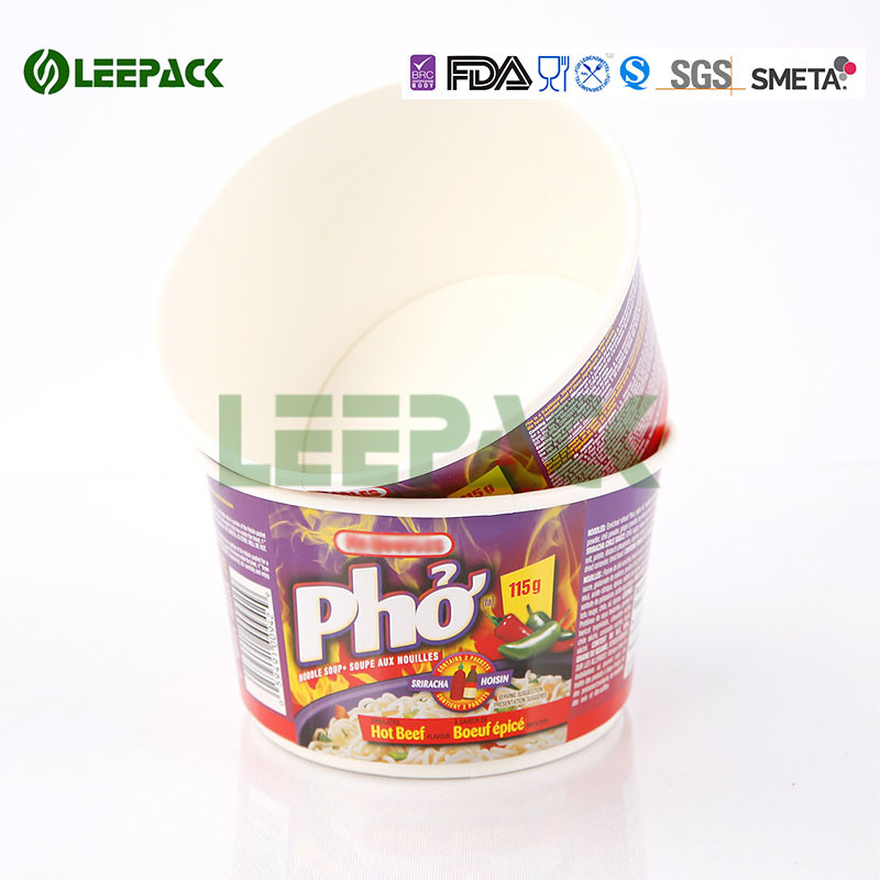 White Blank colorful eco friendly disposable bowls For Food / Snack / Hot Soup And Ice Cream