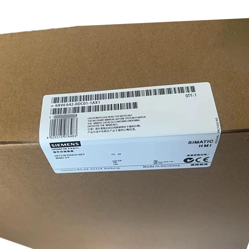 SIEMENS SIMATIC HMI 6AV6642-0DC01-1AX1 SIMATIC OP177B DP, 6-in, Mono, Touch/Key, MPI/DP/PPI