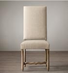High back clear linen chair french style resturant furniture chair wood carved