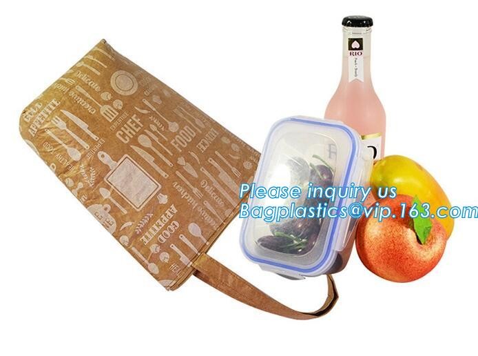 Waterproof reusable brown paper collapsible shopping bags custom logo printed Tyvek bags,Eco friendly waterproof tyvek p