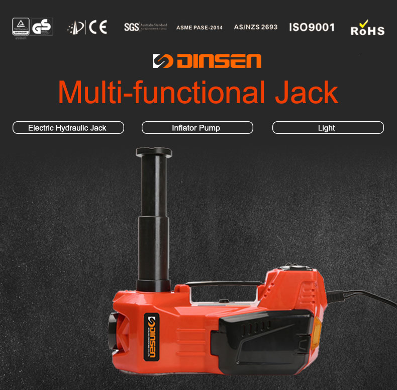 The professional combine two functions of floor car jack and tyre inflator pump in one machine .