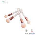 Travel Synthetic Hair 7PCS Rose Gold Cosmetic Brush Wooden Handle