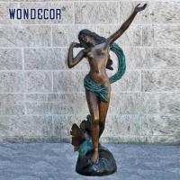 Buy cheap Customized garden decoration, life-size metal brass statue of a beautiful woman product