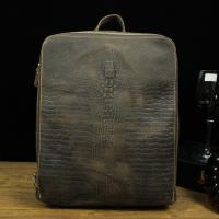 Buy cheap Slim Large Genuine Leather Laptop Backpack Mens Ladies Women'S product