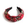 Buy cheap Elastic Cross Christmas Hair Ribbon Bands Christmas Plaid Knot Headband Gifts Ladies 49cm from wholesalers
