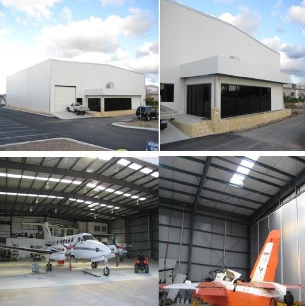 Lightweight Steel Structure Hangar Fireproof Large Span Metal Aircraft Hangars